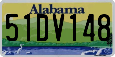 AL license plate 51DV148