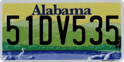 AL license plate 51DV535