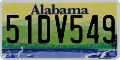 AL license plate 51DV549