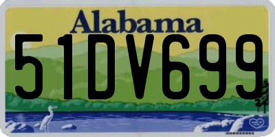 AL license plate 51DV699