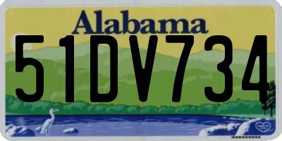 AL license plate 51DV734