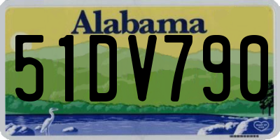 AL license plate 51DV790
