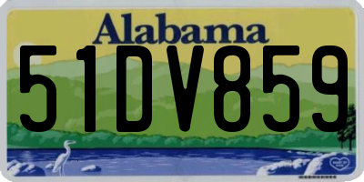 AL license plate 51DV859