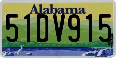 AL license plate 51DV915