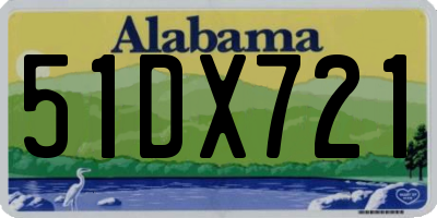 AL license plate 51DX721