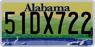 AL license plate 51DX722