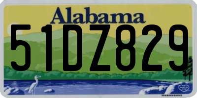 AL license plate 51DZ829