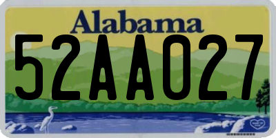 AL license plate 52AA027