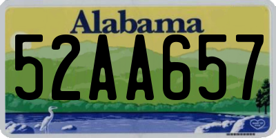 AL license plate 52AA657