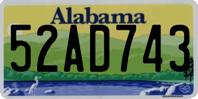 AL license plate 52AD743
