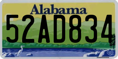 AL license plate 52AD834