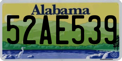 AL license plate 52AE539