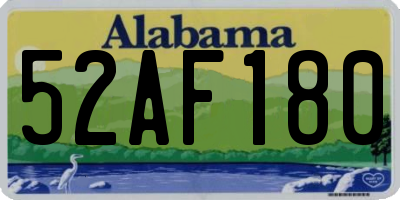 AL license plate 52AF180