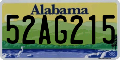 AL license plate 52AG215