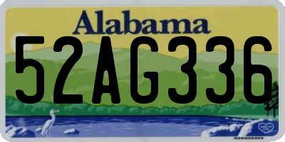 AL license plate 52AG336