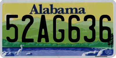 AL license plate 52AG636