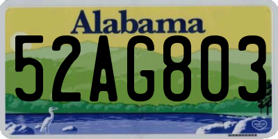 AL license plate 52AG803