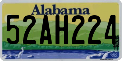 AL license plate 52AH224