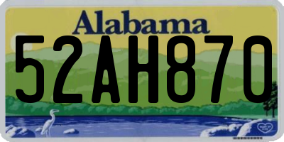 AL license plate 52AH870