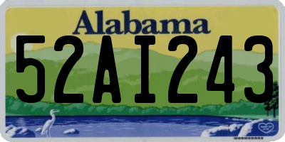 AL license plate 52AI243