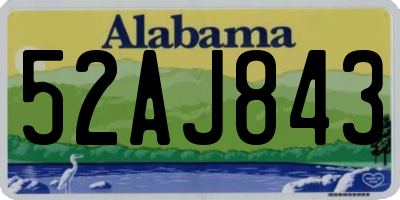 AL license plate 52AJ843