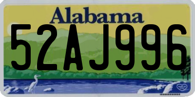 AL license plate 52AJ996