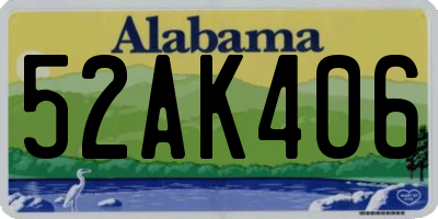 AL license plate 52AK406