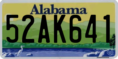 AL license plate 52AK641