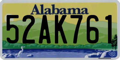 AL license plate 52AK761