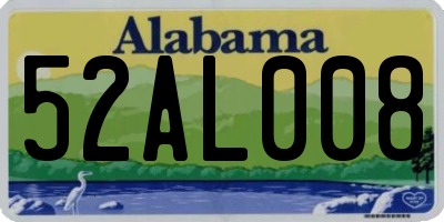 AL license plate 52AL008