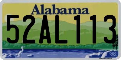 AL license plate 52AL113