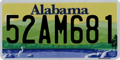 AL license plate 52AM681