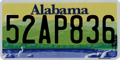 AL license plate 52AP836