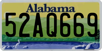 AL license plate 52AQ669
