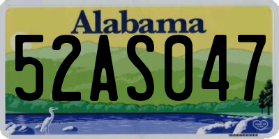 AL license plate 52AS047
