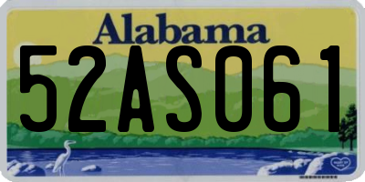 AL license plate 52AS061