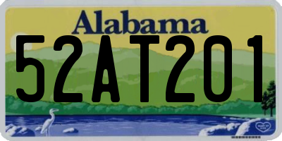 AL license plate 52AT201