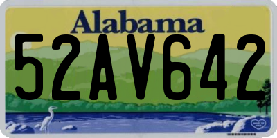 AL license plate 52AV642