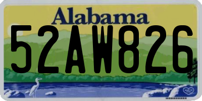 AL license plate 52AW826