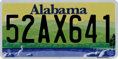 AL license plate 52AX641