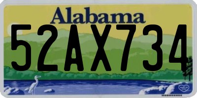 AL license plate 52AX734