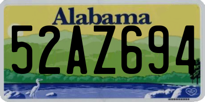AL license plate 52AZ694