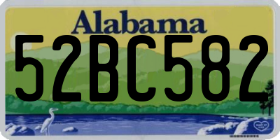 AL license plate 52BC582