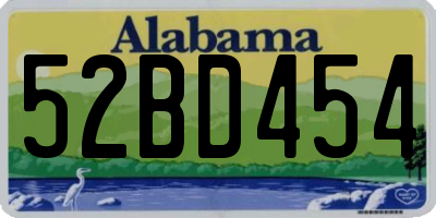 AL license plate 52BD454