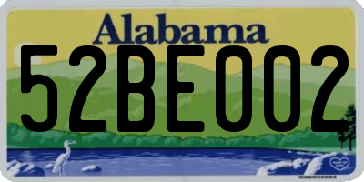 AL license plate 52BE002