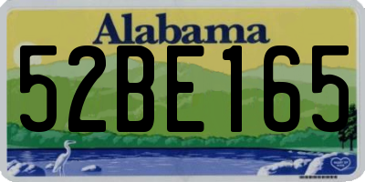 AL license plate 52BE165
