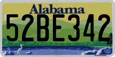 AL license plate 52BE342