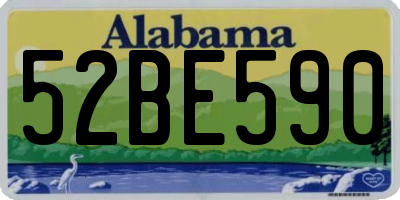 AL license plate 52BE590