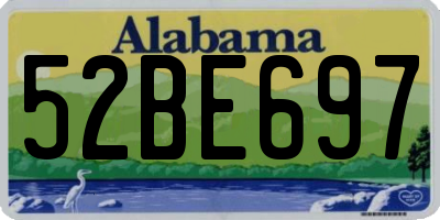 AL license plate 52BE697