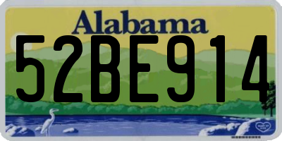 AL license plate 52BE914